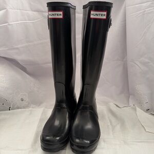 Hunter Original Black Tall Gloss Waterproof Boots